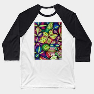 Colorful op art Baseball T-Shirt